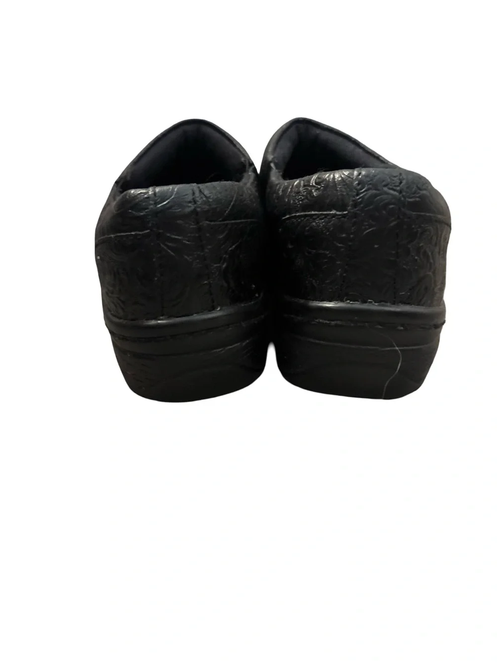 Women’s Black Slip-On Leather Boho Gorpcore Slip Resistant Clogs Size 7.5